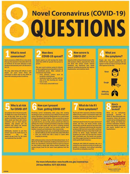 8 COVID Questions Poster