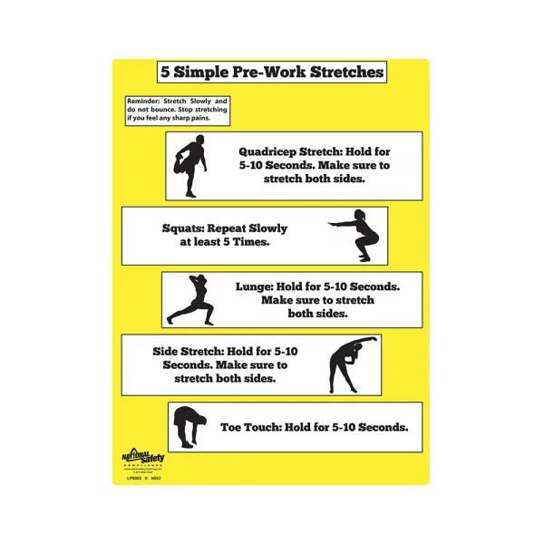 Pre-Work Stretches Safety Poster