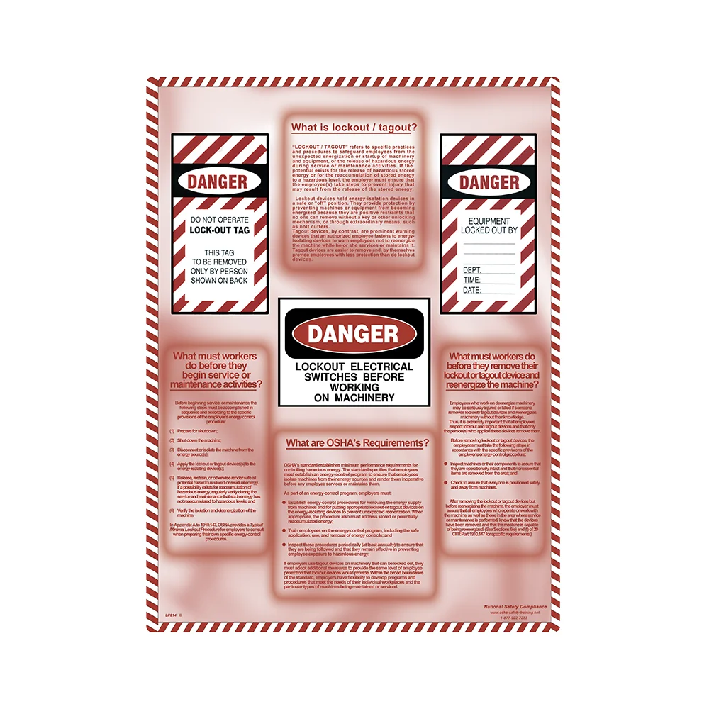 Lockout Tagout Informational Safety Poster