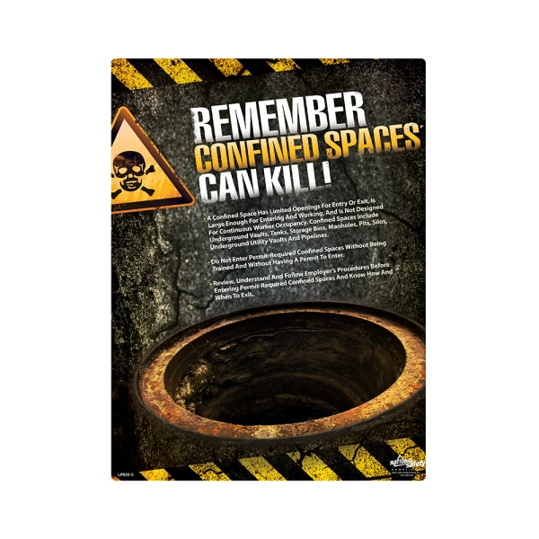 Confined Spaces Can Kill Safety Posters