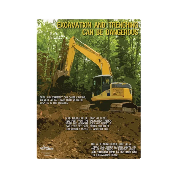 Excavation and Trenching Safety Poster
