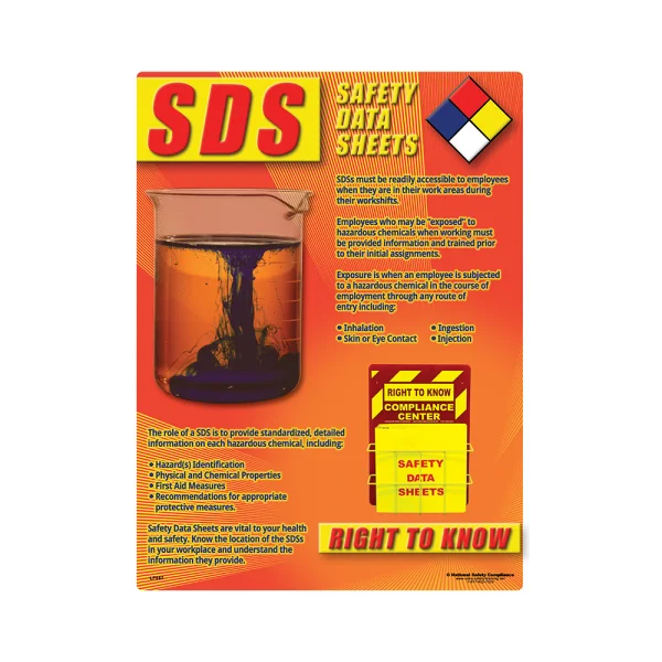 Hazcom Safety Data Sheets Safety Poster