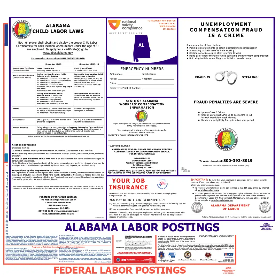 Alabama and Federal Labor Law Posters