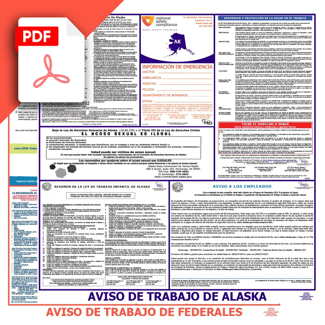 Alaska & Federal Spanish Labor Law Posters PDF Download