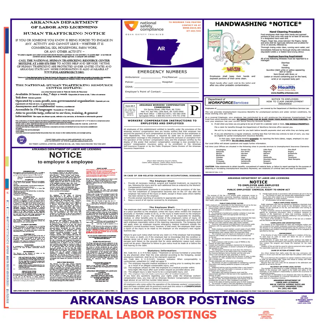 Arkansas and Federal Labor Law Poster