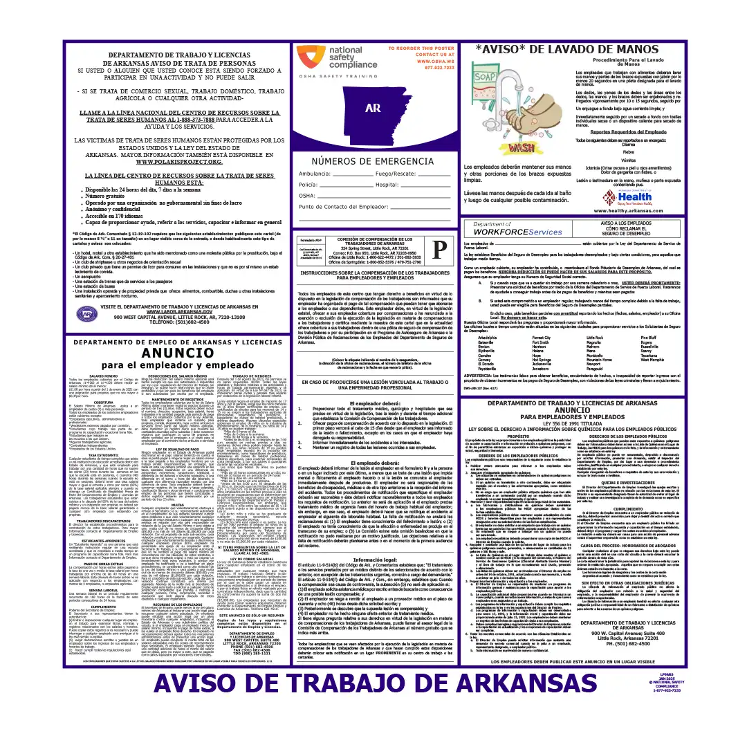 Arkansas Labor Law Poster Spanish