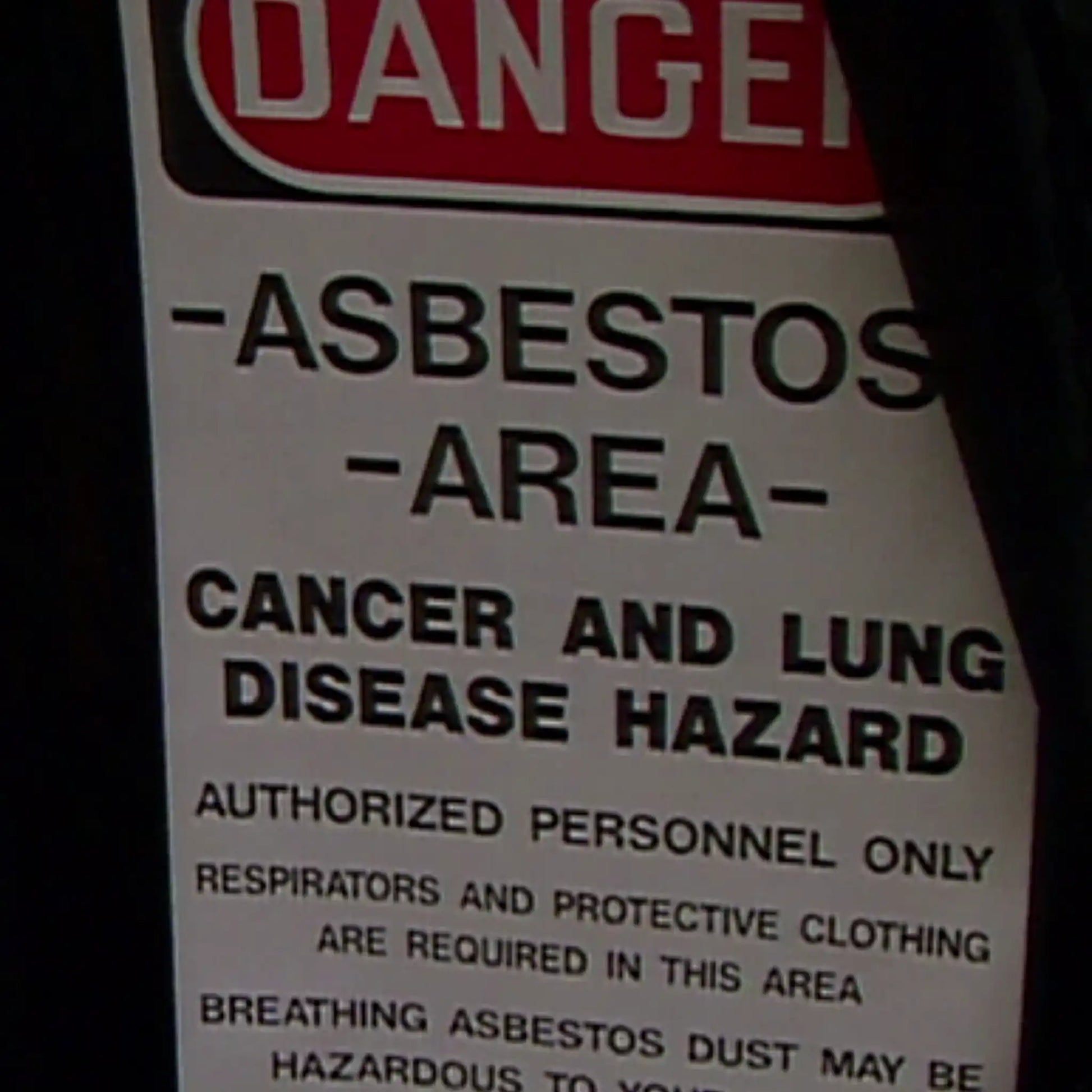 Asbestos Safety Streaming Danger Sign