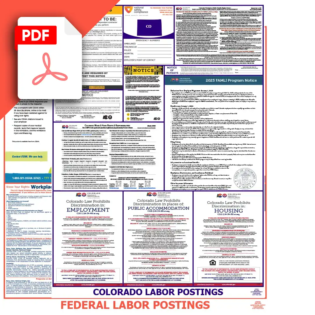 Colorado & Federal Labor Law Posters PDF Download