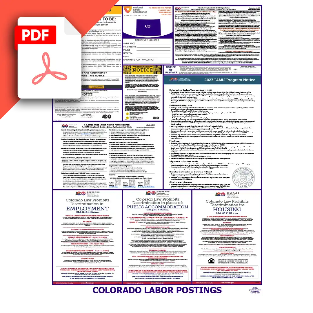 Colorado Labor Law Poster PDF Download