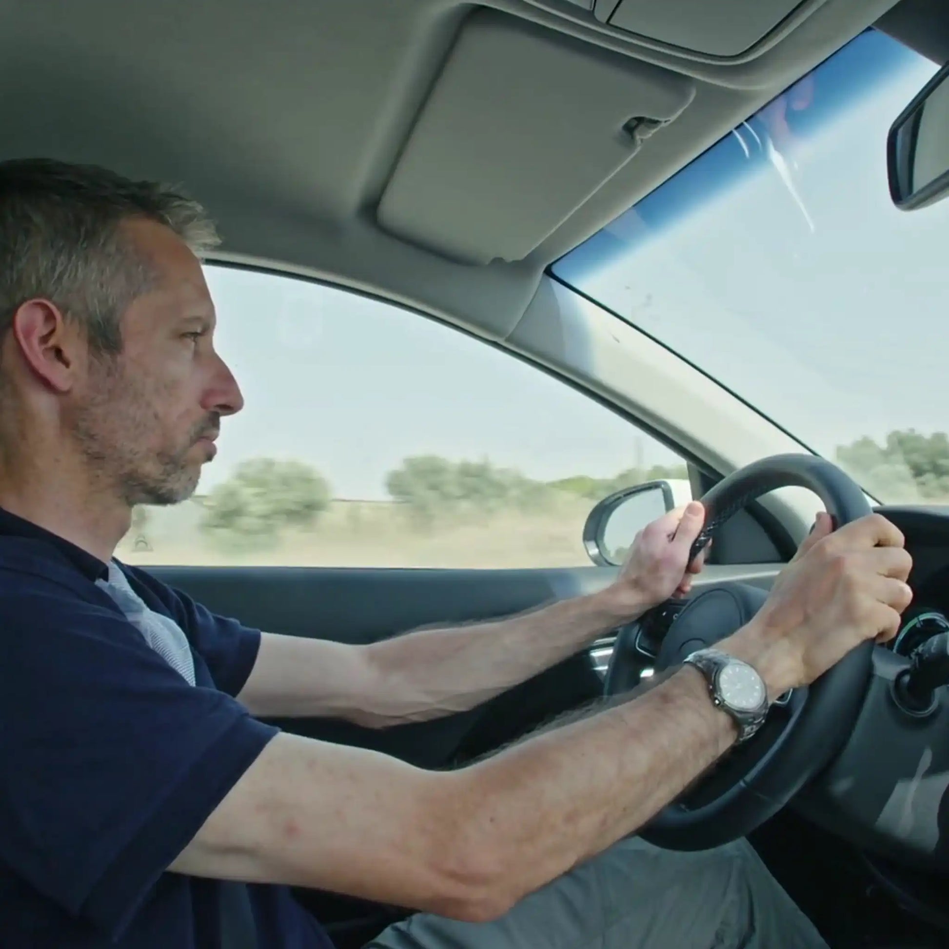 Driving Safety Streaming Man Driving Car