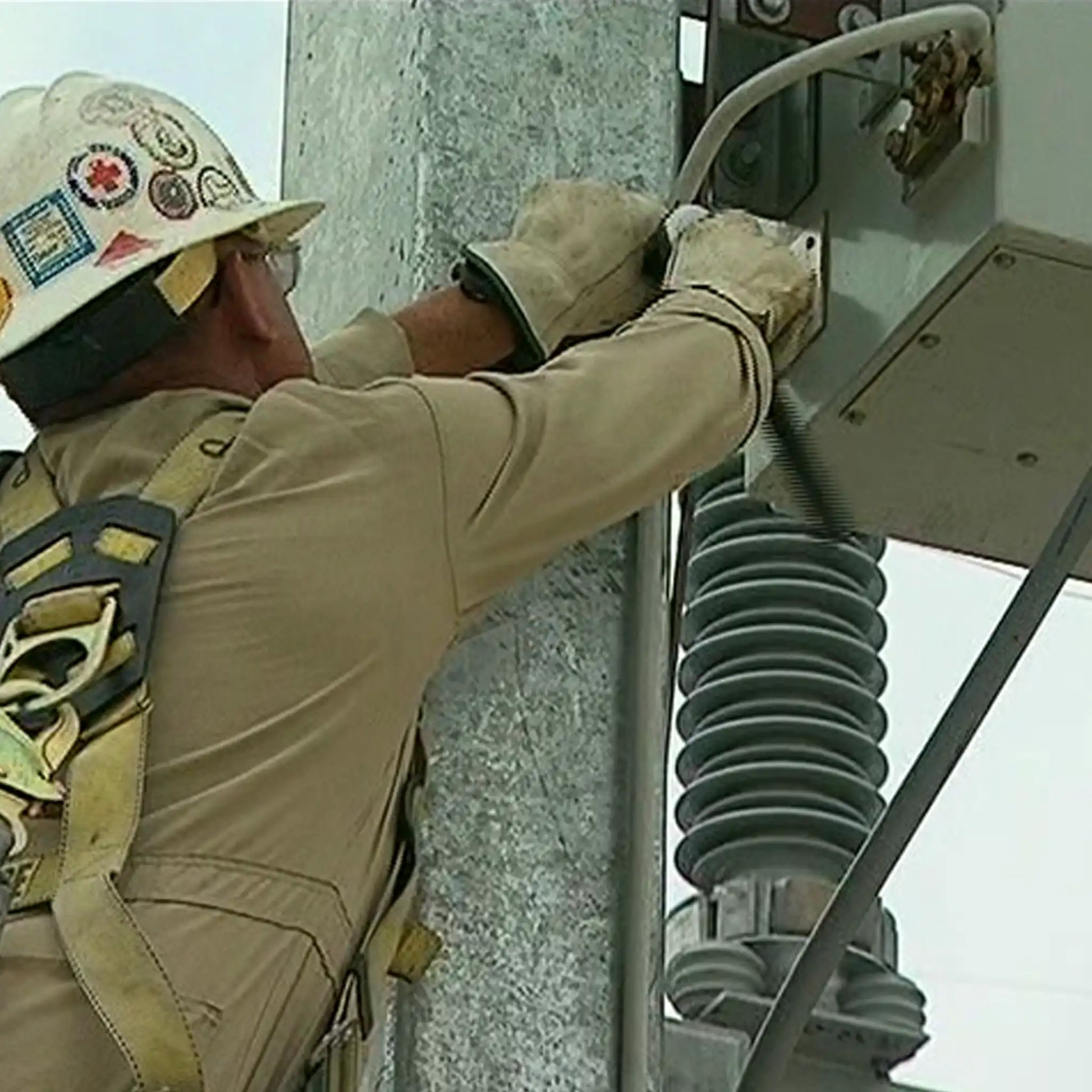 Electrical Safety Streaming Man Working on Power Line