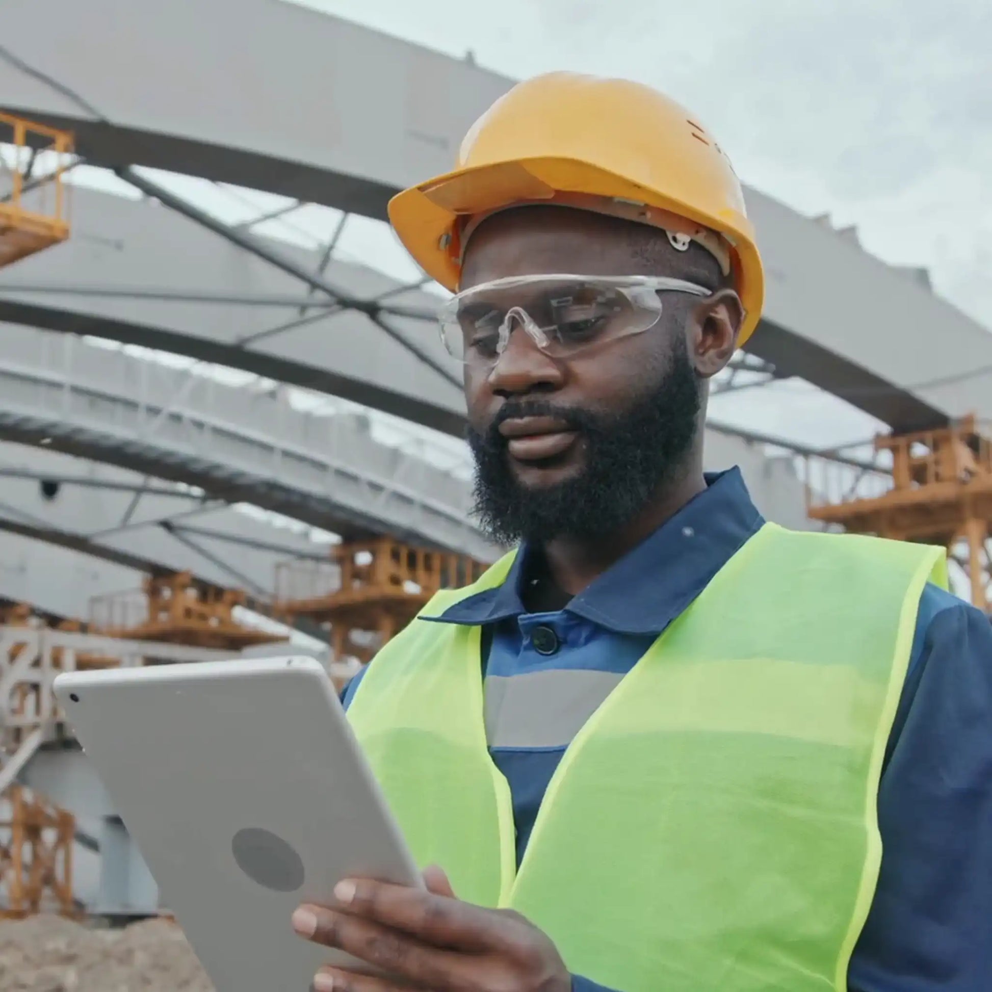 Eye Safety Streaming Construction Worker