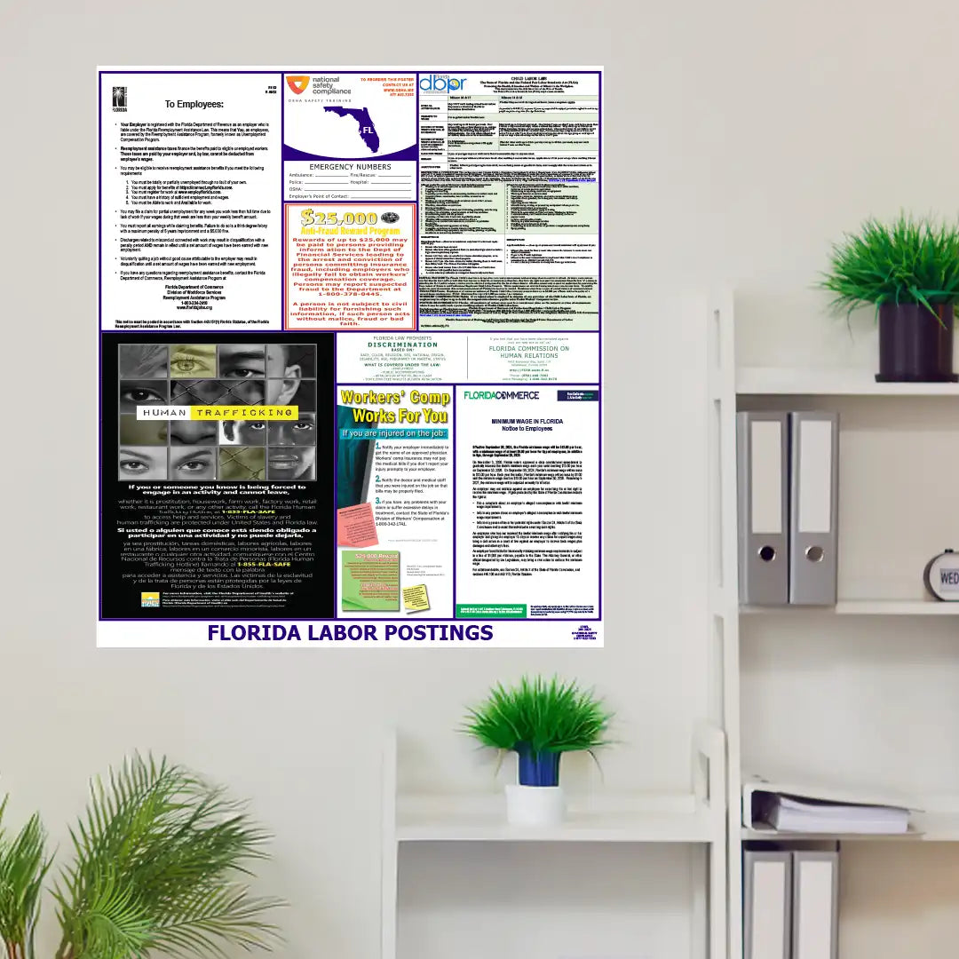 Florida Labor Law Poster in room