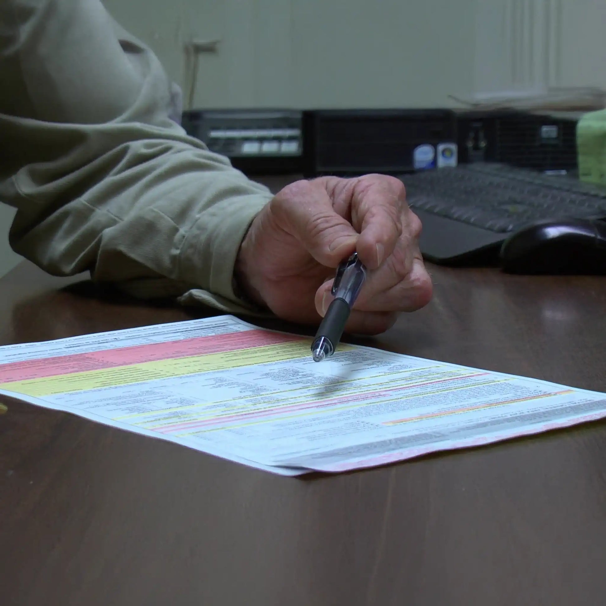 Hazard Communication safety Data Sheets Streaming Man with Pen