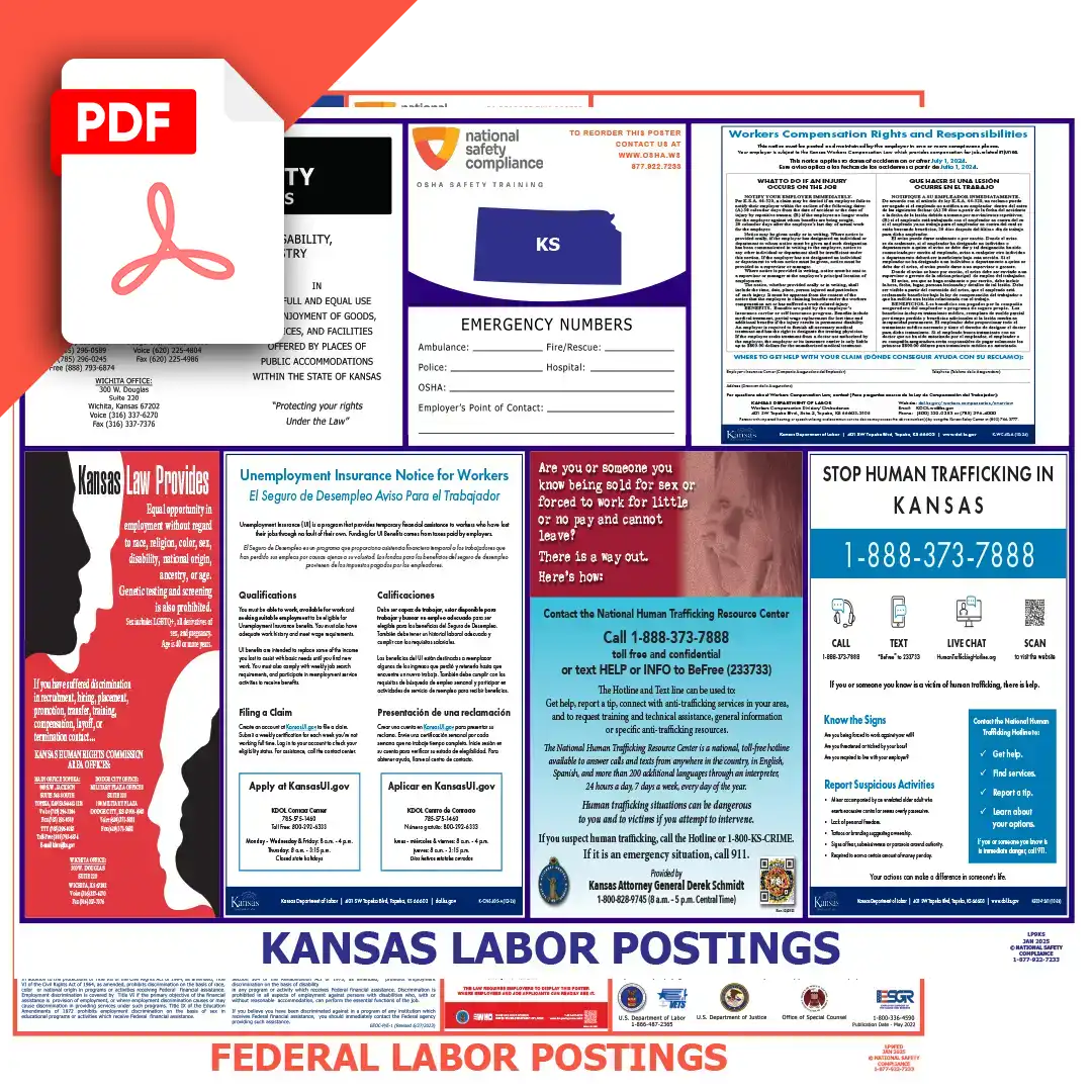 Kansas & Federal Labor Law Posters PDF Downloads