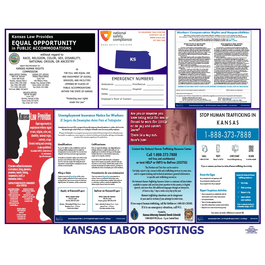 Kansas Labor Law Poster English