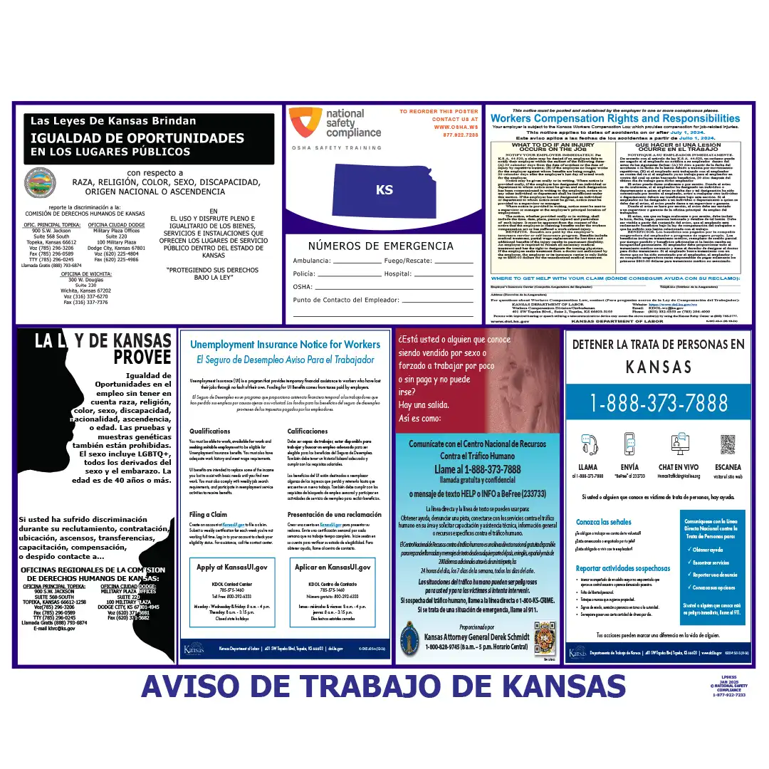 Kansas Labor Law Poster Spanish