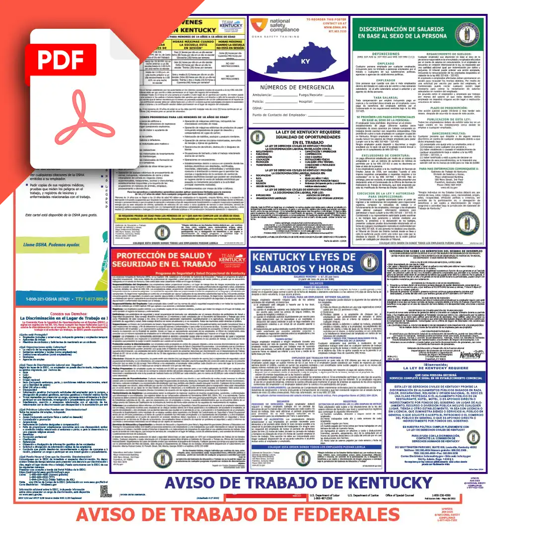 Kentucky & Federal Spanish Labor Law Posters PDF Download