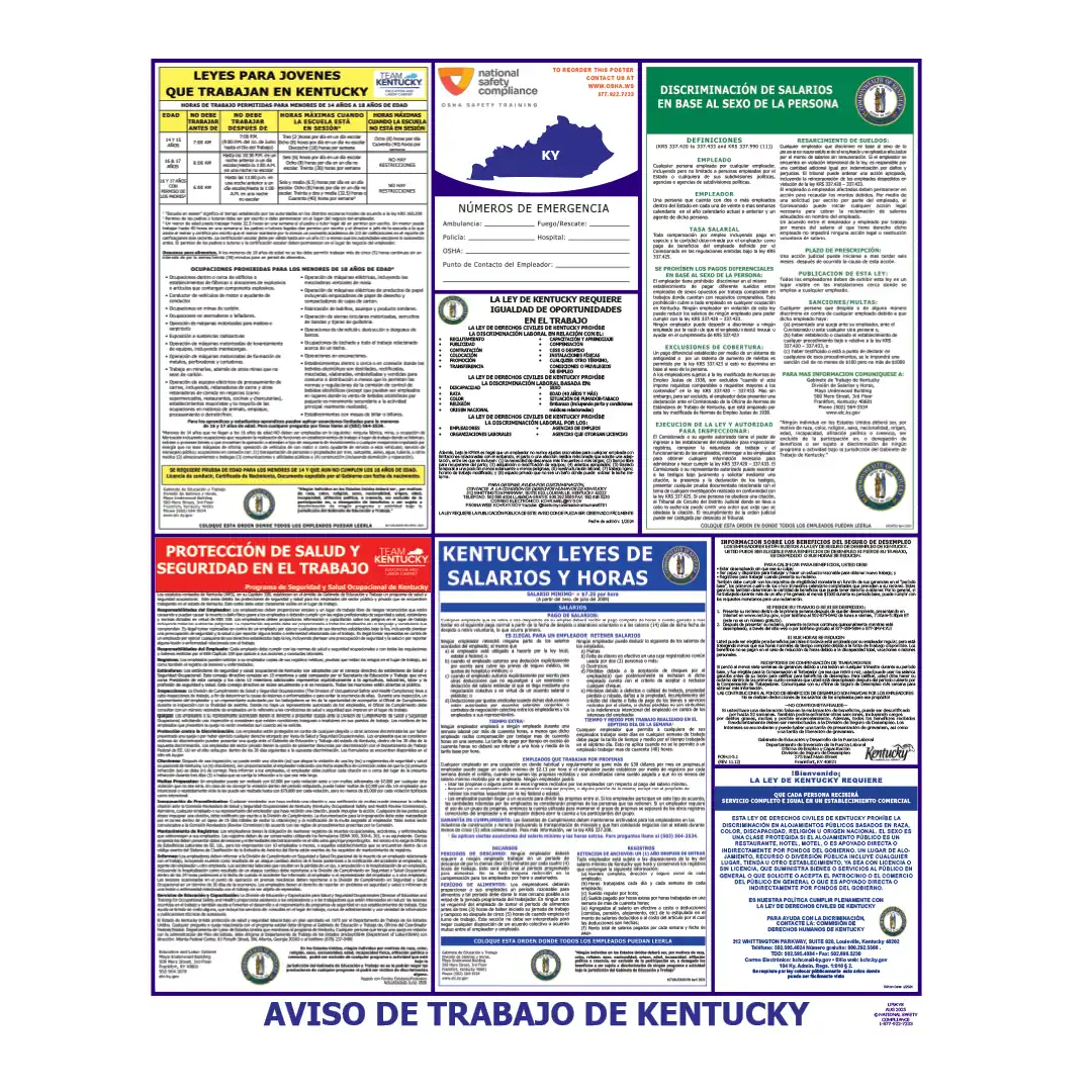 Kentucky Labor Law Poster Spanish