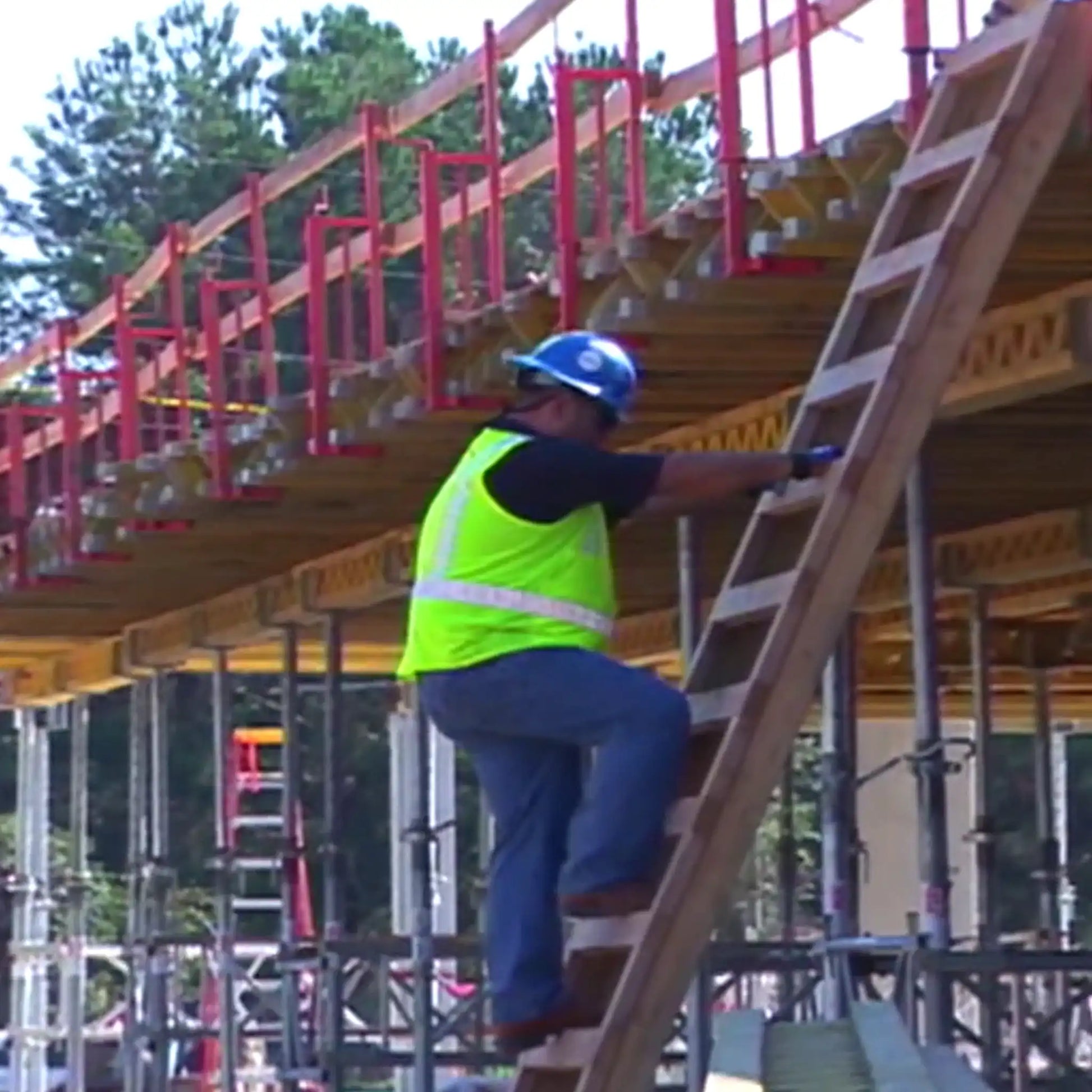 Ladder Safety Streaming Man on Ladder