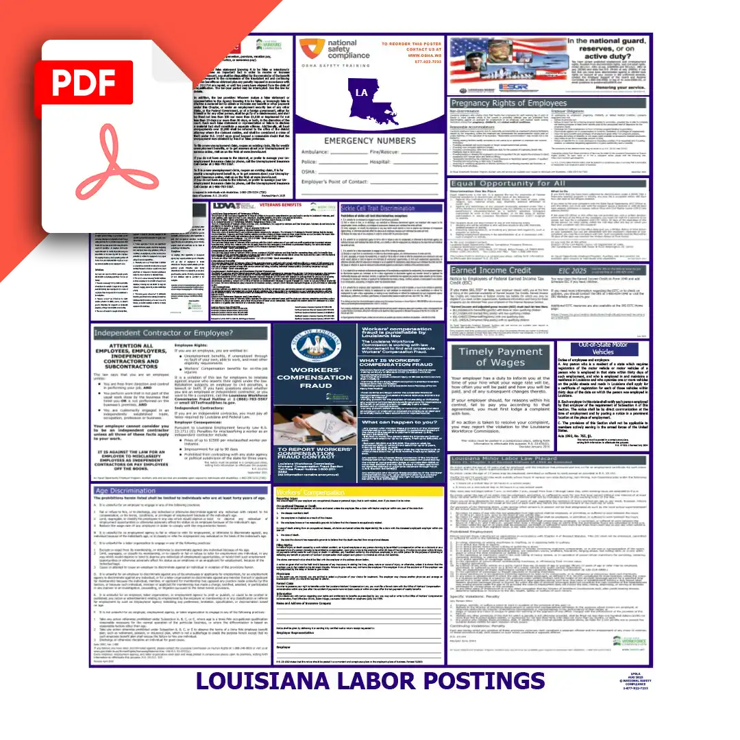 Louisiana Labor Law Poster PDF Download