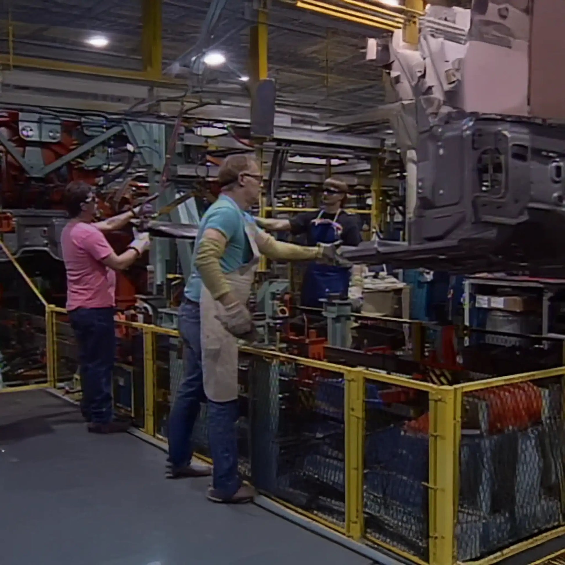 Machine Safeguarding Streaming Men Working