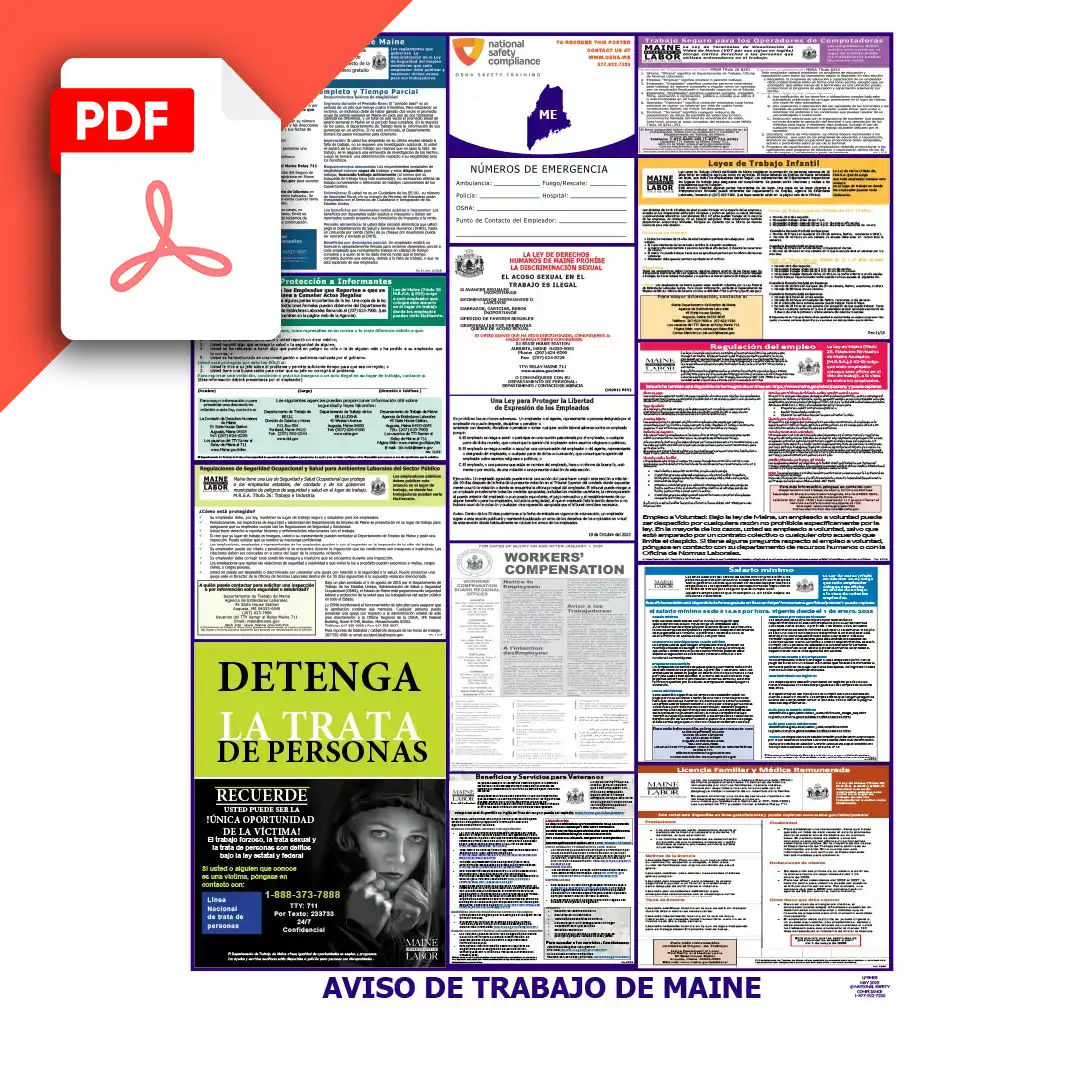 Maine Spanish Labor Law Poster PDF Download