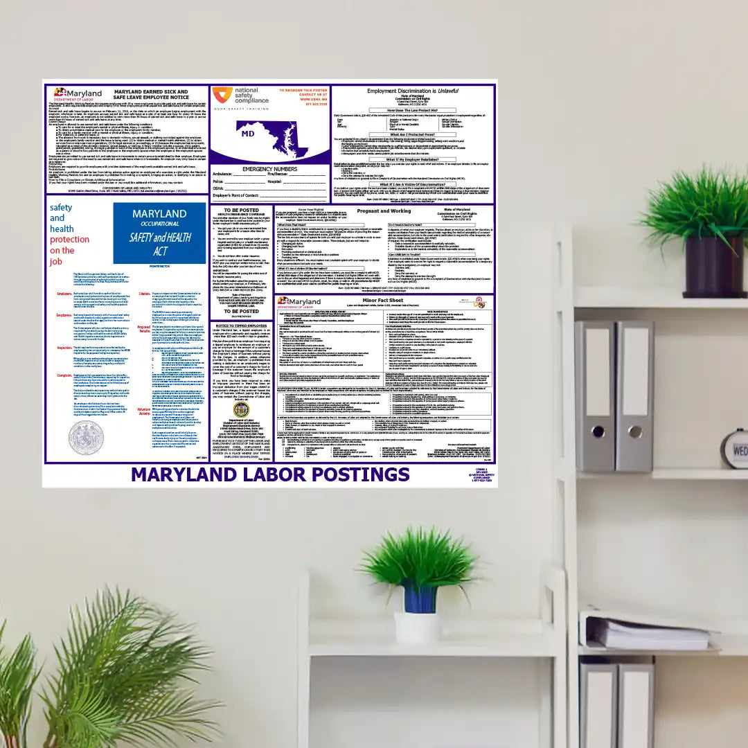 Maryland Labor Law Poster in room