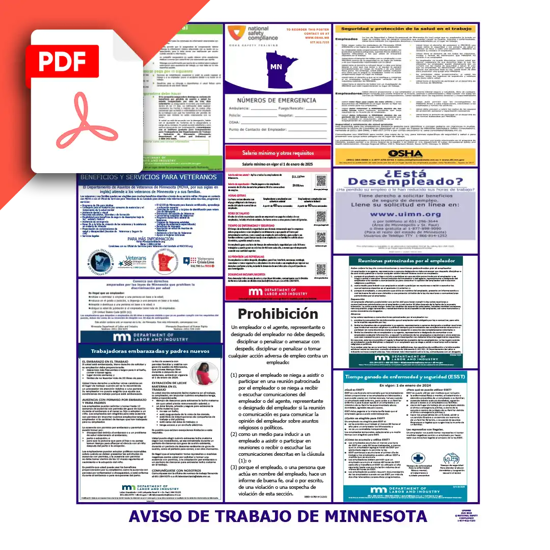Minnesota Spanish Labor Law Poster PDF Download