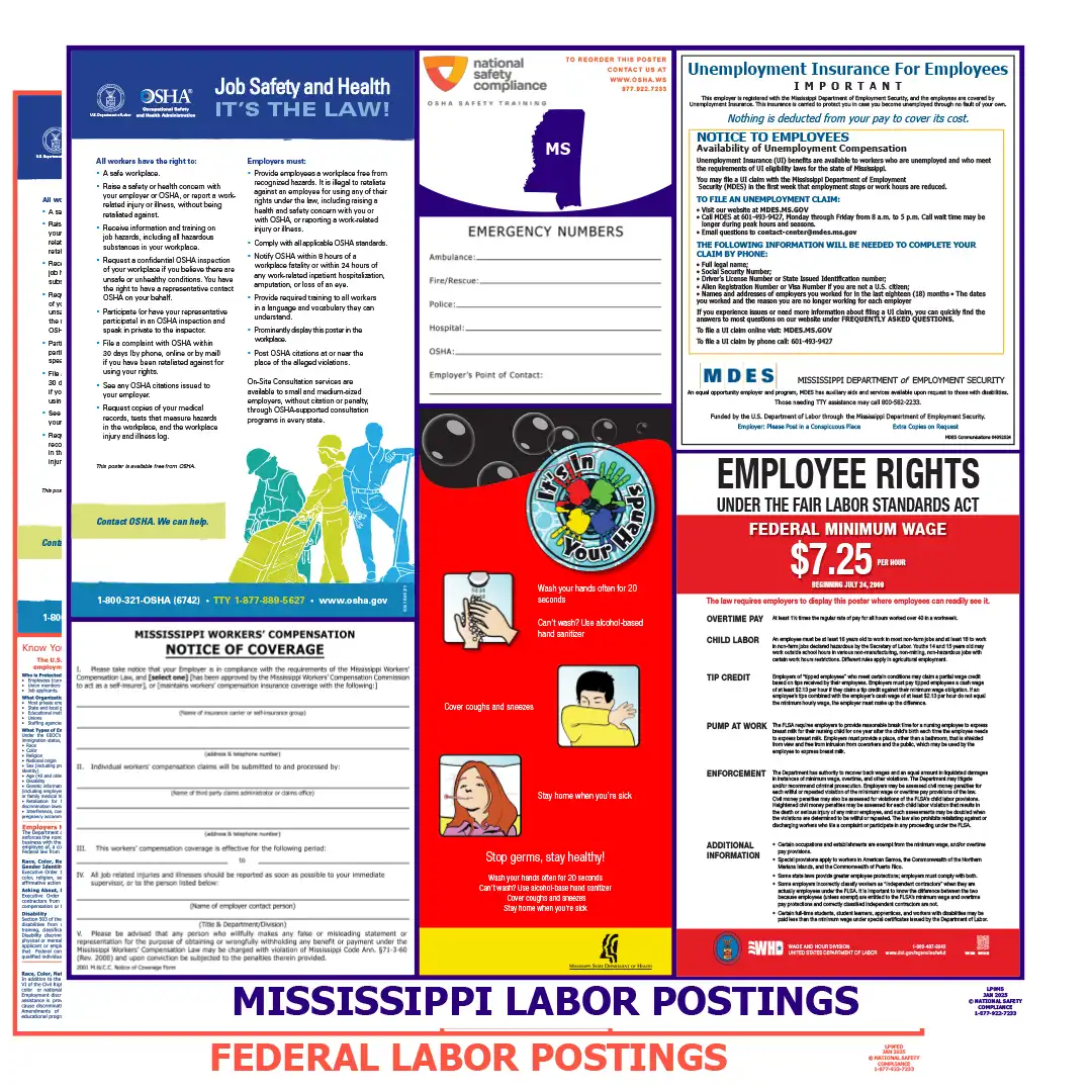 Mississippi and Federal Labor Law Posters