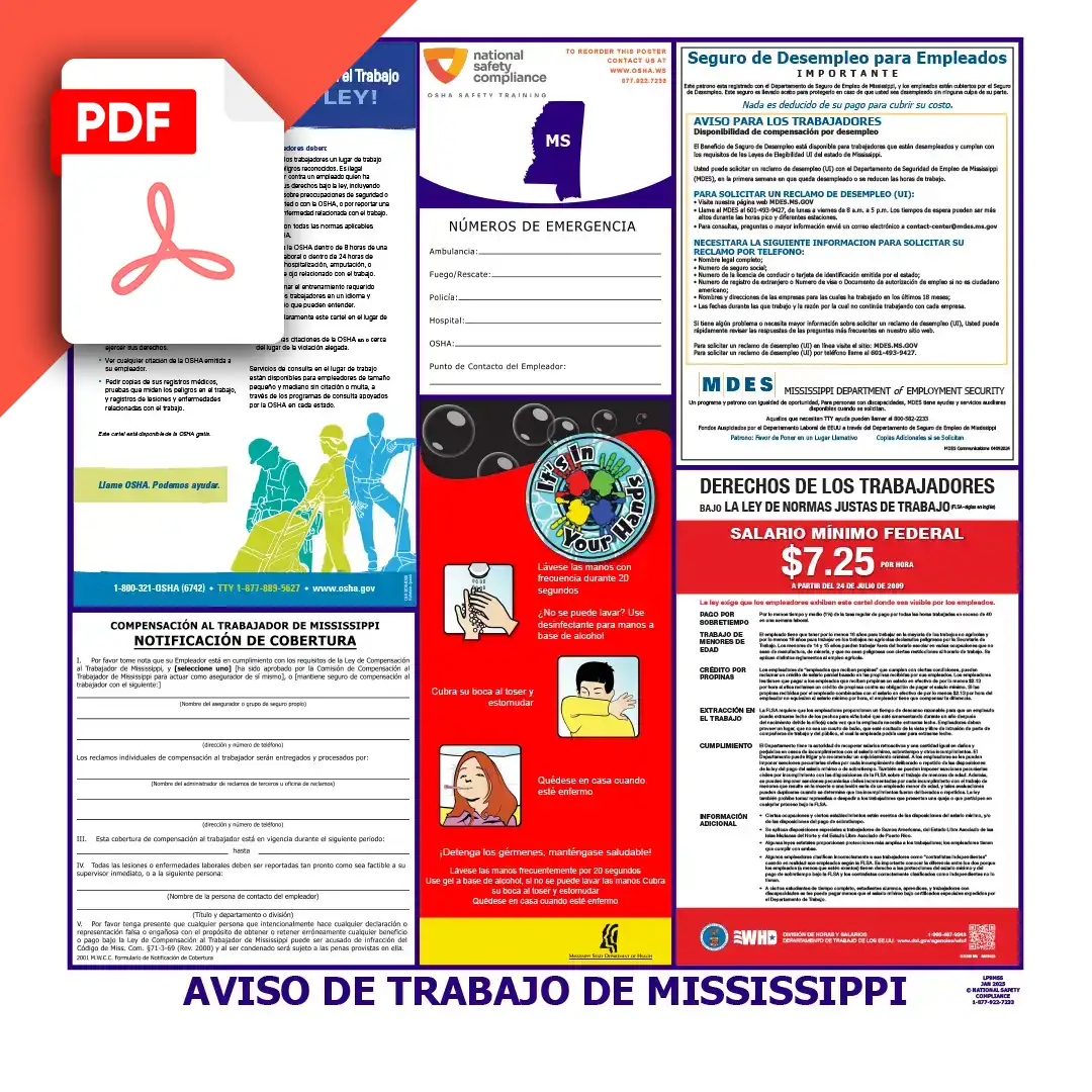 Mississippi Spanish Labor Law Poster