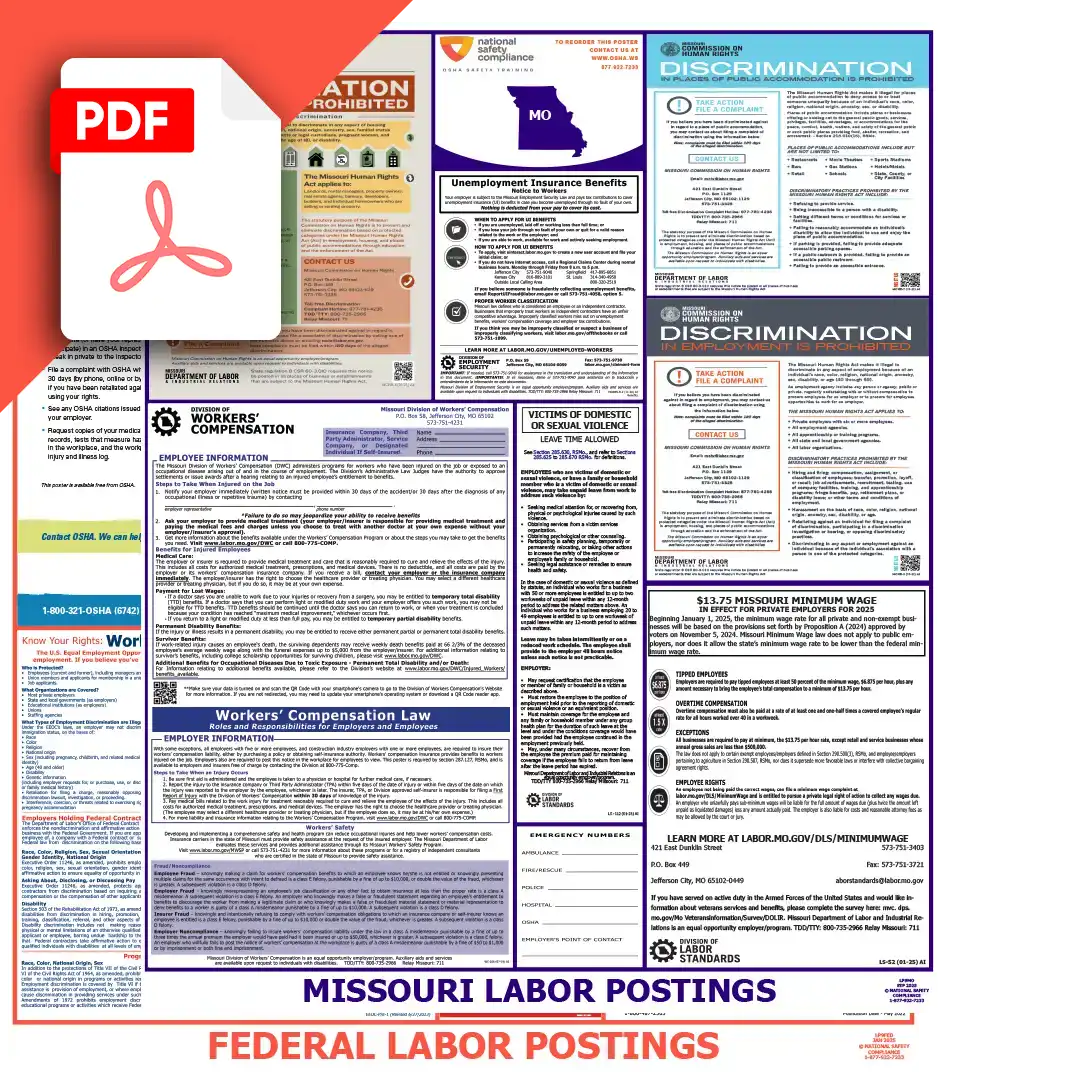 Missouri & Federal Labor Law Posters PDF Downloads