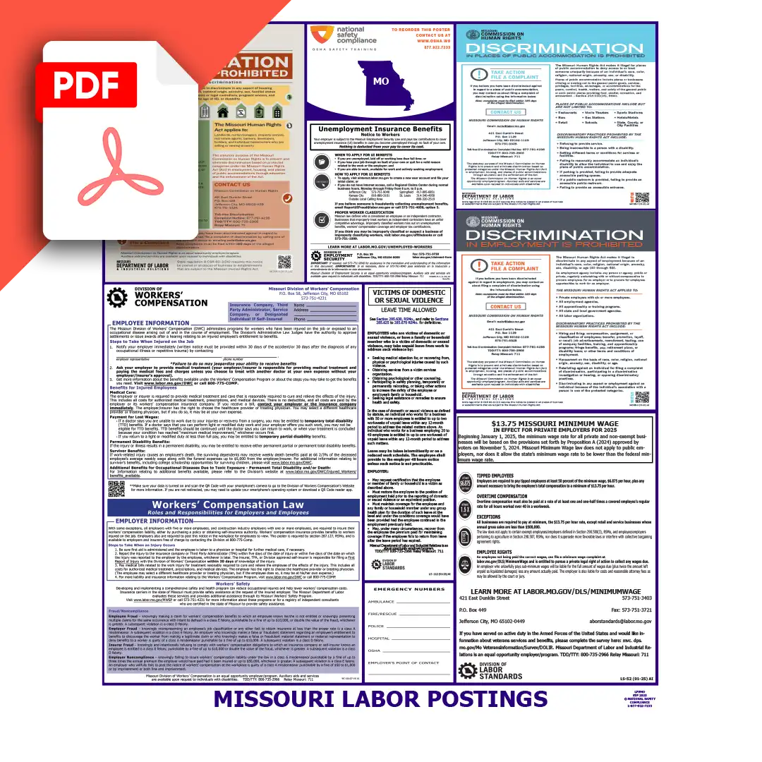 Missouri Labor Law Poster PDF Download