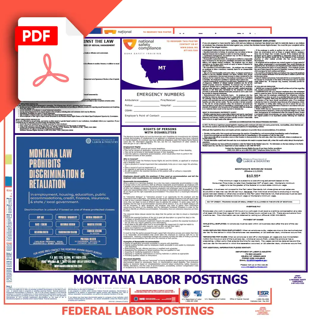 Montana & Federal Labor Law Posters PDF Downloads