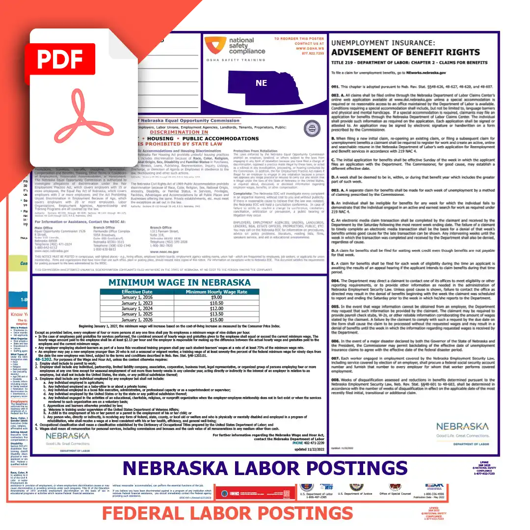 Nebraska & Federal Labor Law Posters PDF Download