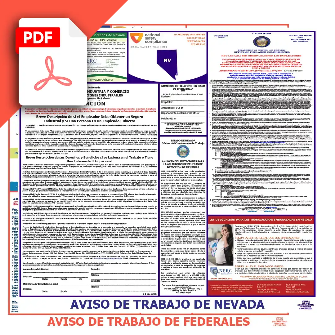 Nevada & Spanish Labor Law Posters PDF Download
