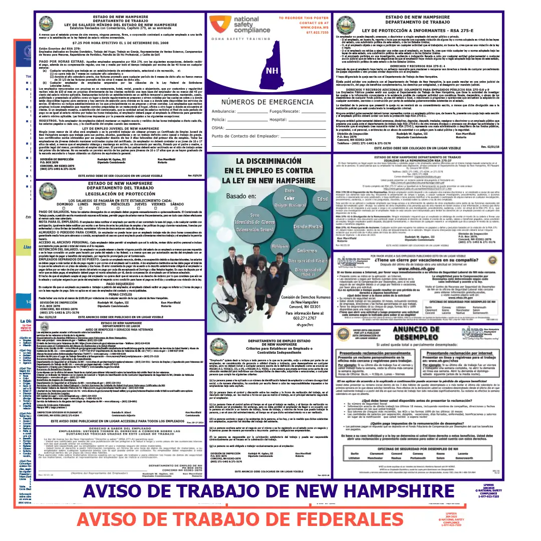 New Hampshire Labor Law Posters Spanish