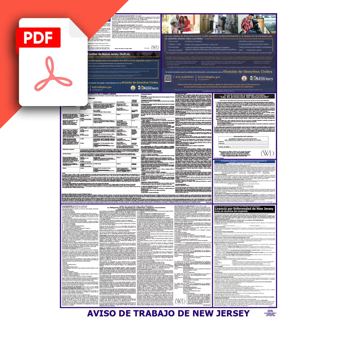 New Jersey Spanish Labor Law Poster PDF Download