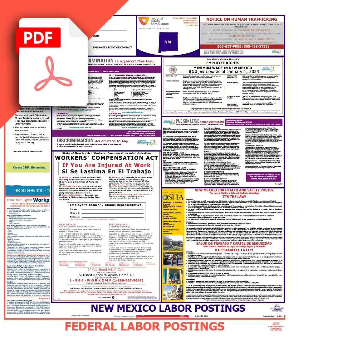 New Mexico & Federal Labor Law Posters PDF Downloads