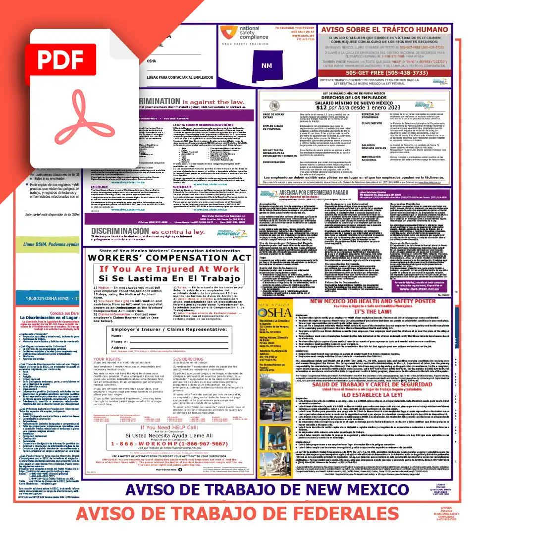 New Mexico & Federal Spanish Labor Law Posters PDF Download