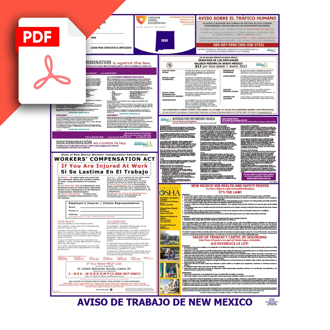 New Mexico Spanish Labor Law Poster PDF Download