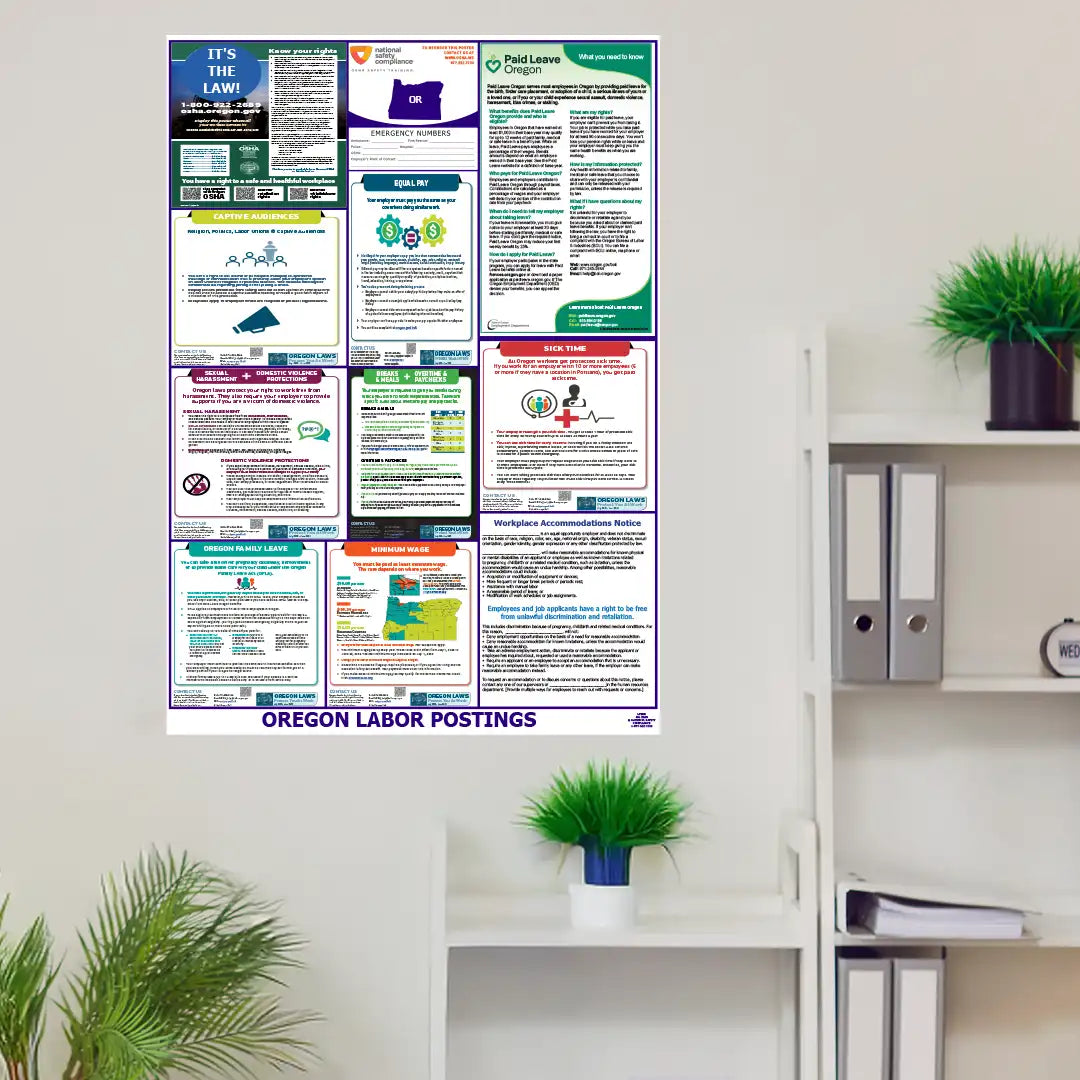 Oregon Labor Law Poster in room