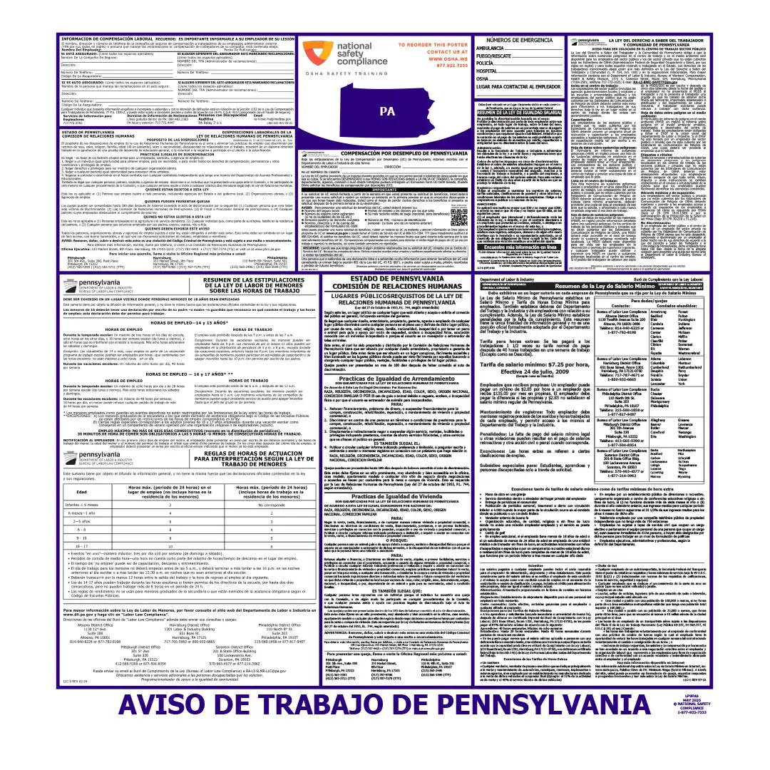 Labor Law Poster Spanish