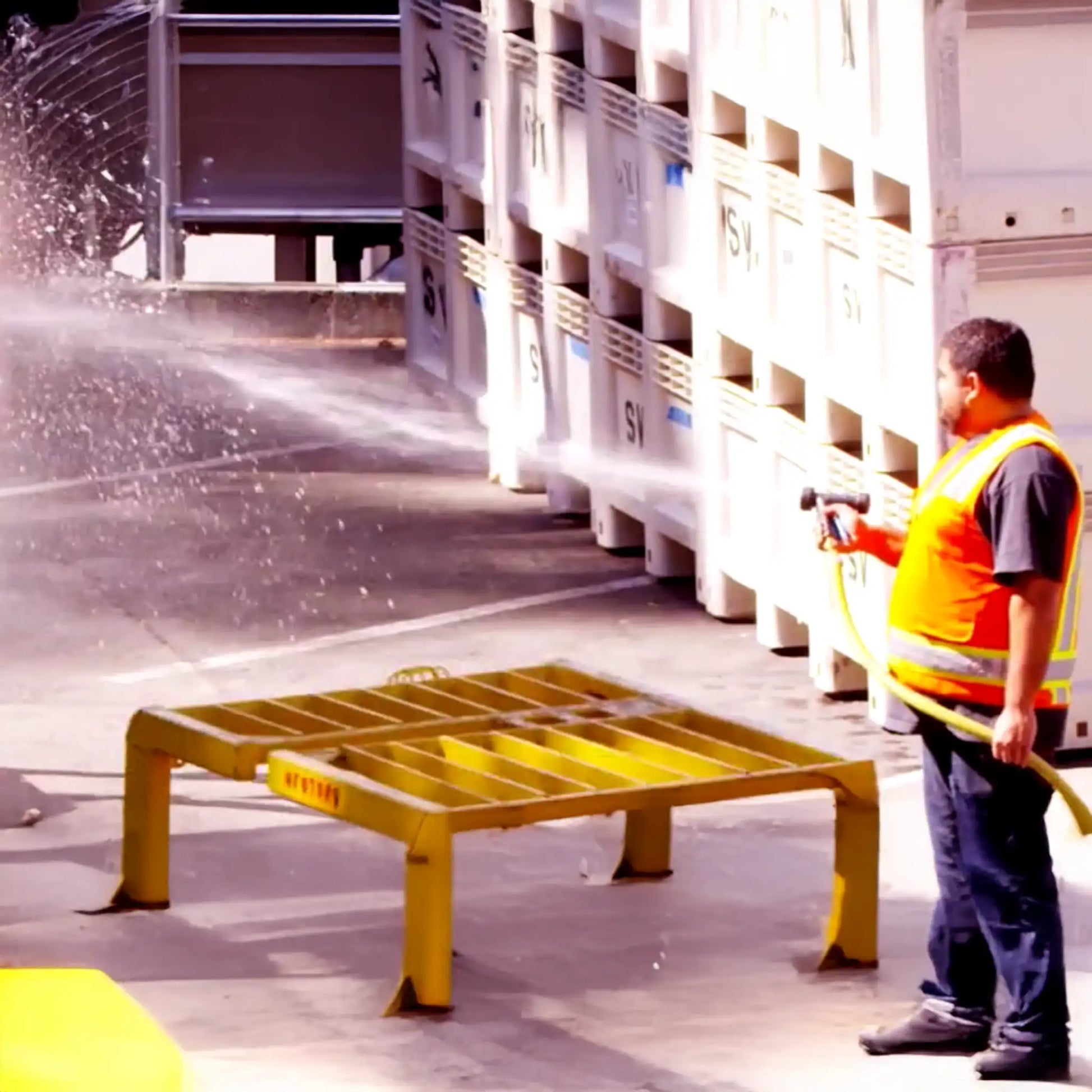 Respirable Crystalline Silica Construction Streaming Worker with Hose