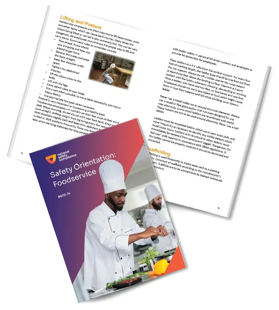 Safety Orientation Foodservice Booklet
