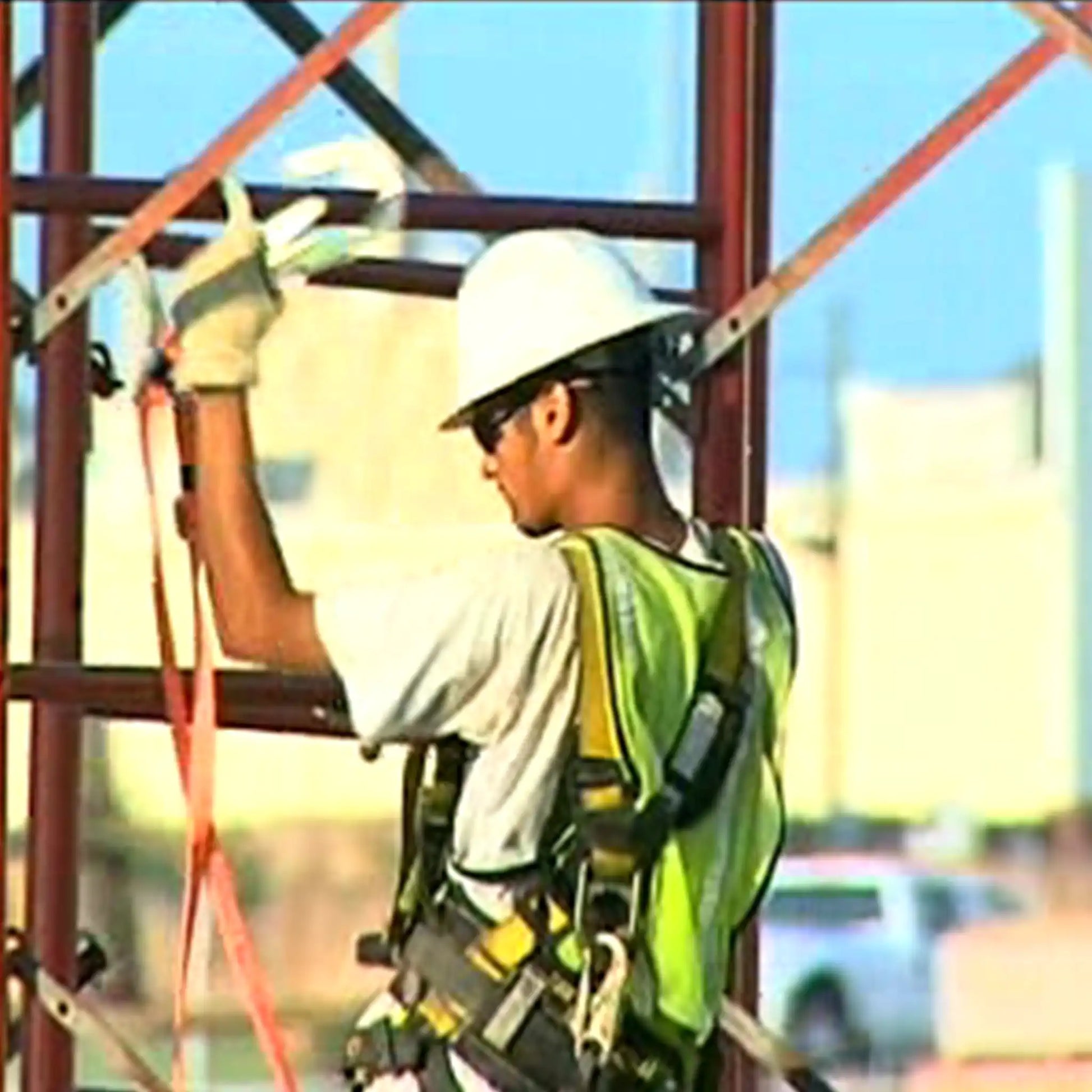 Scaffold Safety Streaming Construction Worker on Scaffold