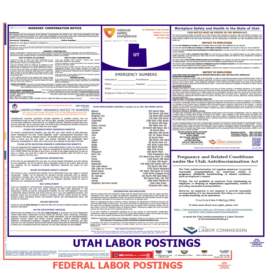 Utah & Federal Labor Law Posters English