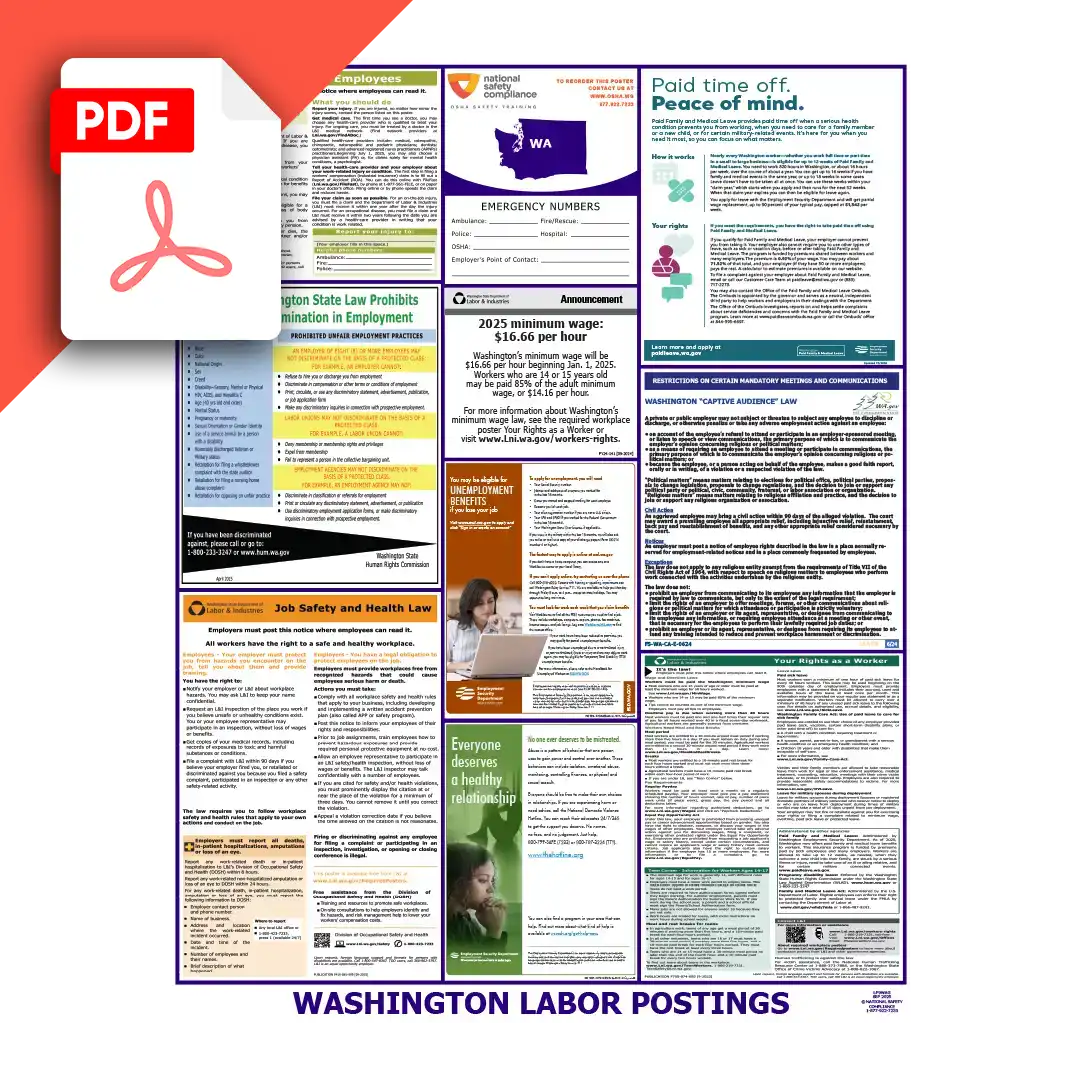 Washington Labor Law Poster PDF Download
