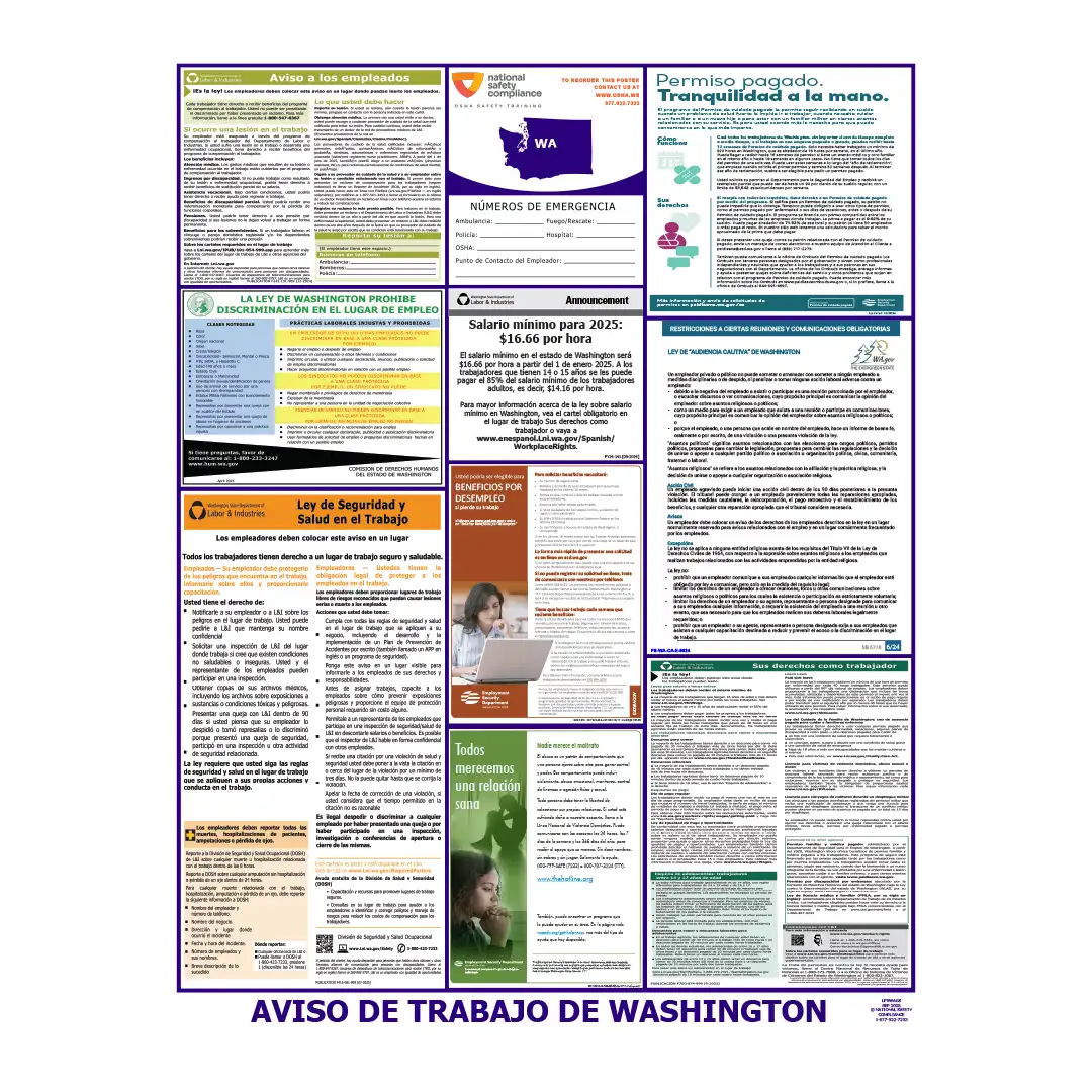 Washington Labor Law Poster Spanish