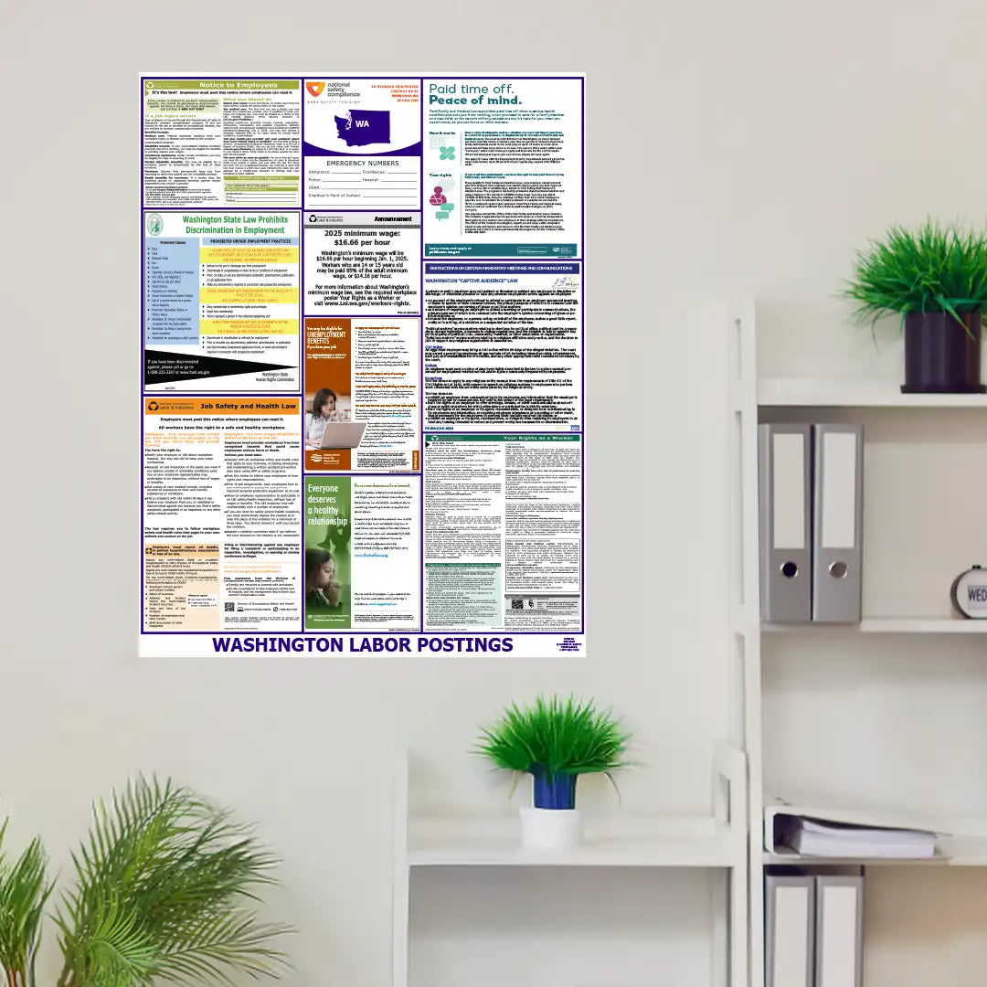 Washington Labor Law Poster in room